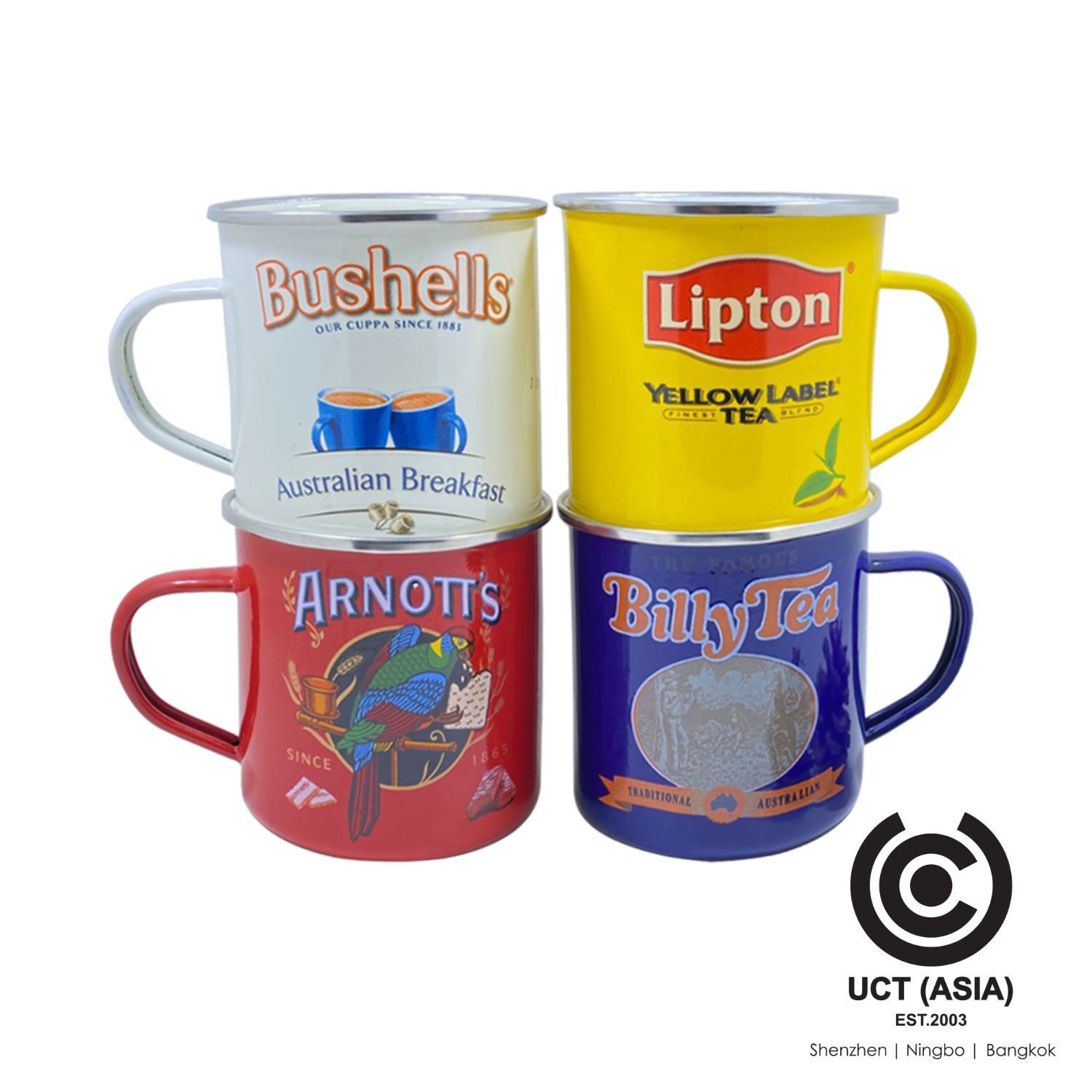 Lipton Customized Branded Enamel Mugs