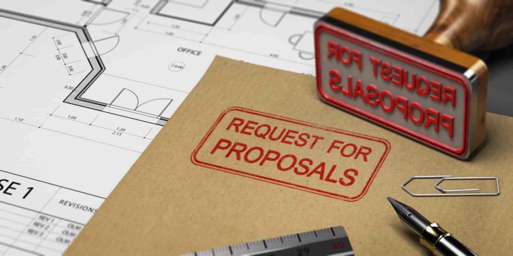What is a request for proposal (RFP) document for procurement