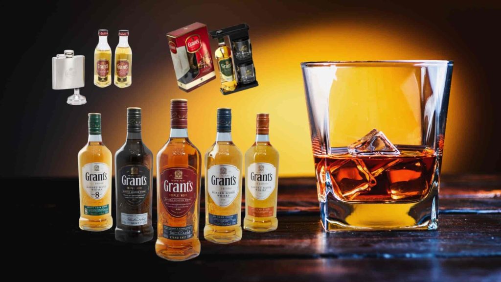 Grants whiskey on-pack promotional products