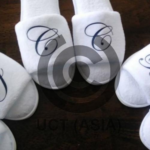 Bedroom slippers with personalized initials