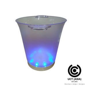 sky vodka branded Ice Bucket bottom lit back view- promotional products