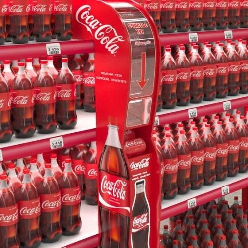Coca Cola hangsell display shelve