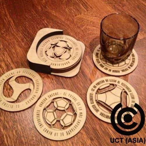 Wooden cup coasters