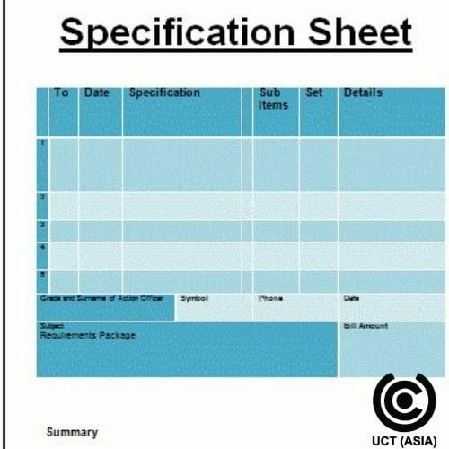 Spec sheet