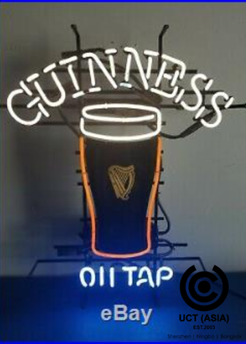 GUINNESS GLASS SHAPED VINTAGE TIN SIGN - Old Time Signs