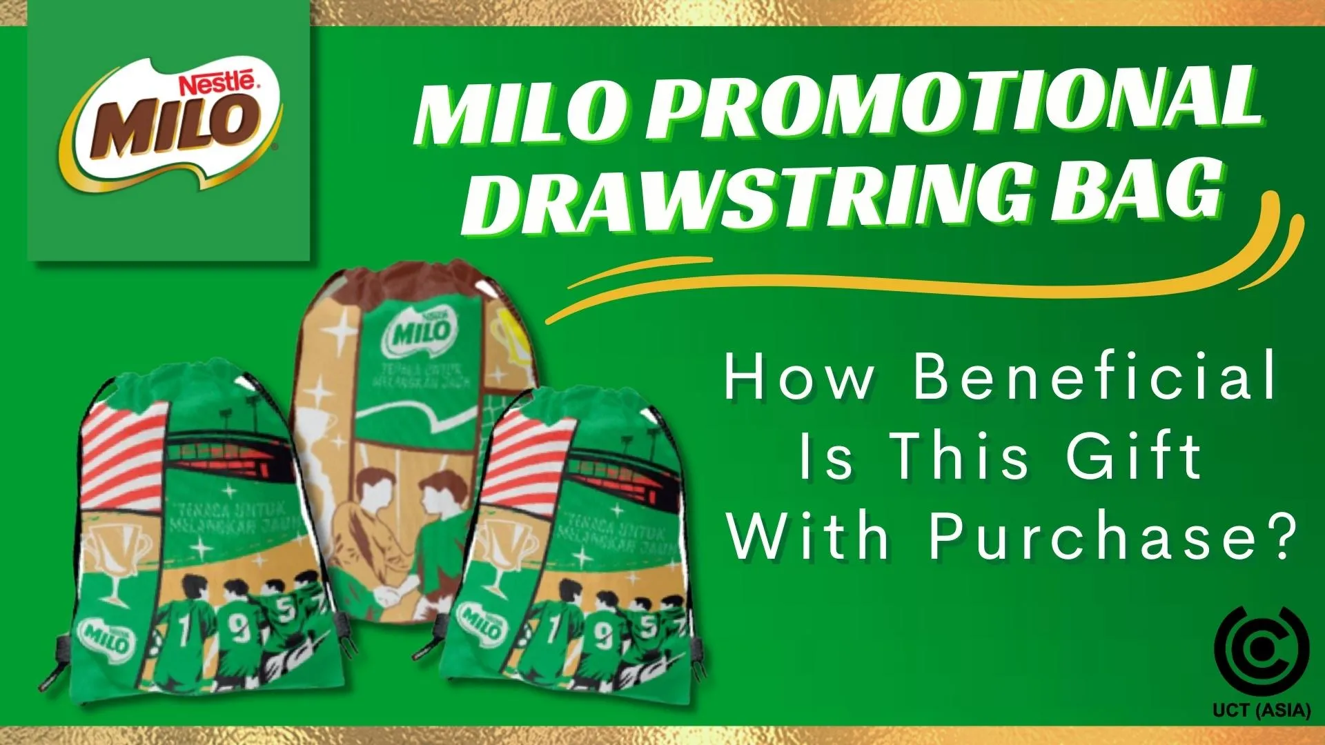 Milo Promotional Drawstring Bag – How Beneficial Is This Gift With Purchase
