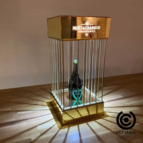 Buy Freestanding moet bottles with Custom Designs 