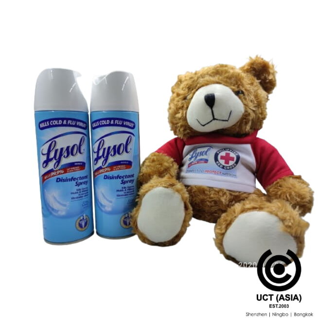 Lysol-Branded-On-Pack-plush-teddy-bear-Branded-Promo-Products-UCTAsia